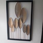 Wanddecoratie Zwart/Goud Bladeren - 85x53 cm, Ophalen of Verzenden