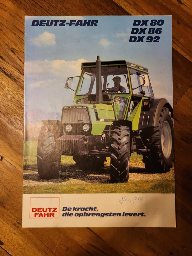 tractor folder Deutz-Fahr DX 80 DX 86 DX 92, Ophalen of Verzenden