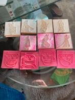 Stempels: Disney Frozen en schattige dierenfiguren, Ophalen, Gebruikt, Houten stempel
