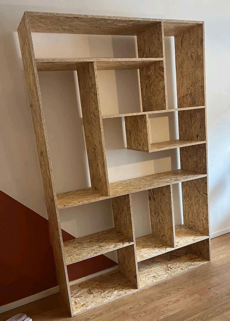 Custom made OSB-houten kast, Huis en Inrichting, Kasten | Boekenkasten, Ophalen