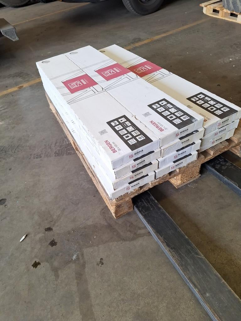 Vloertegel restpartij 14,5m² 120x20 grijs gerectificeerd, Doe-het-zelf en Verbouw, Ophalen, 60 cm of meer, Nieuw, 10 m² of meer