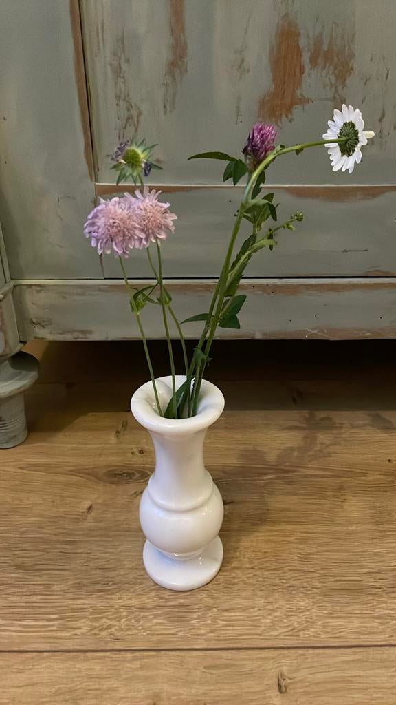 Prachtige marmeren vintage kandelaar retro vaasje, Huis en Inrichting, Overige kleuren, Aardewerk of Porselein, Ophalen of Verzenden