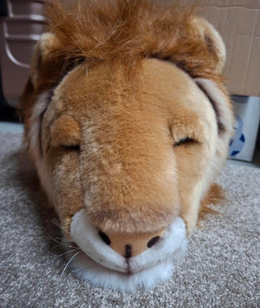 Dierenhoofden voor aan de muur (leeuw en ezel), Ophalen of Verzenden