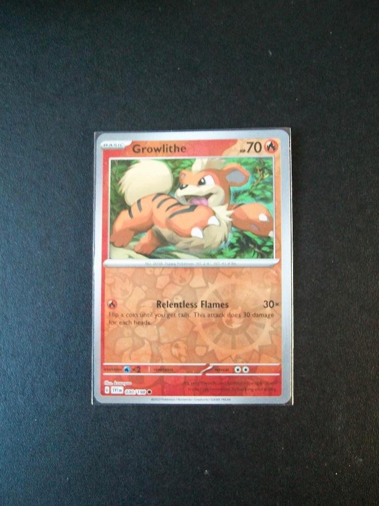 9073: Nieuwe Pokemon Kaart holofoil GROWLITHE HP70 (030/198), Verzenden, Nieuw, Losse kaart, Foil