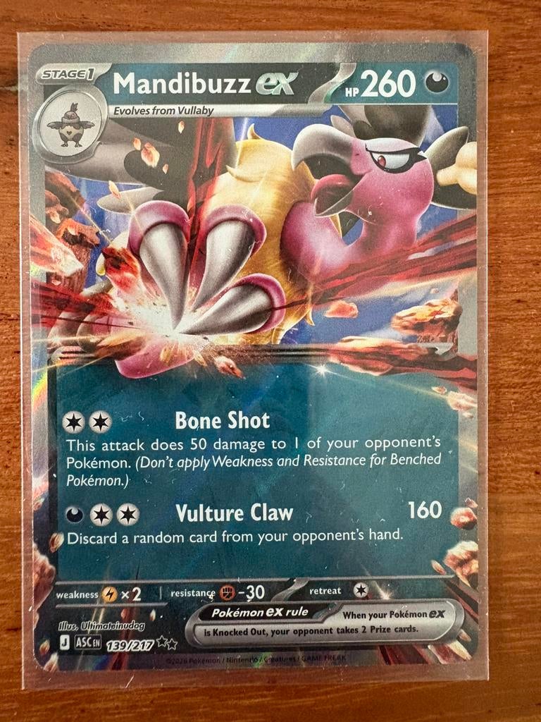 Mandibuzz ex (ASC 139) - pokemon kaart ENG, Ophalen of Verzenden, Zo goed als nieuw