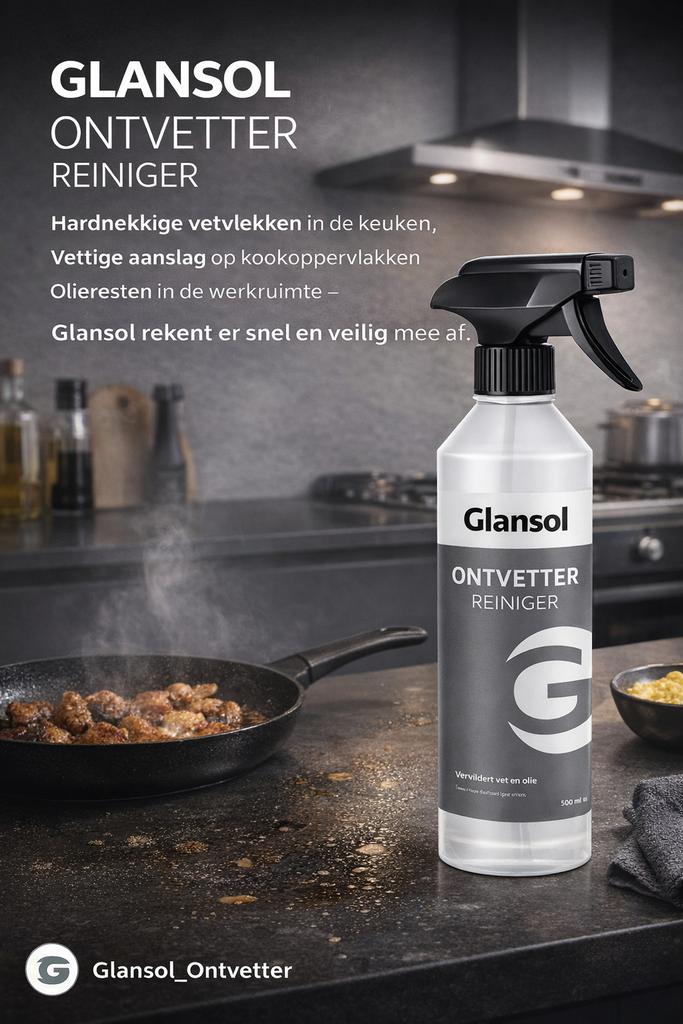 Glansol Ontvetter Reiniger - Krachtige Keukenreiniger, Ophalen of Verzenden, Schoonmaakmiddel