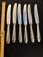 6 Solingen verzilverde messen, 21,5 cm, Ophalen of Verzenden