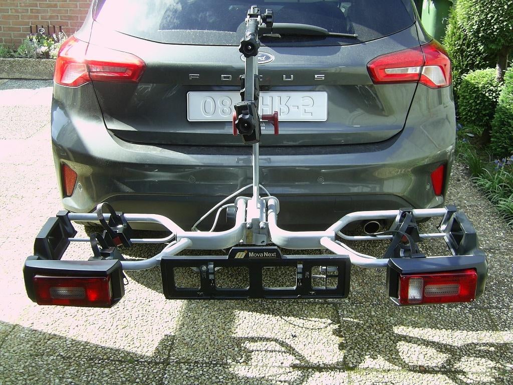 Inklapbare MovaNext fietsendrager voor  2 e-bikes tot 60 kg, Auto diversen, Fietsendragers, Ophalen, Gebruikt, Elektrische fiets