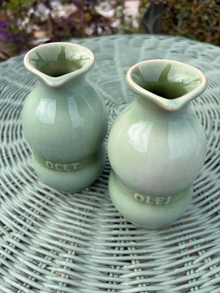 Art Deco Olie & Azijn Karafjes - Ditmar Urbach, Antiek en Kunst, Antiek | Keramiek en Aardewerk, Ophalen of Verzenden