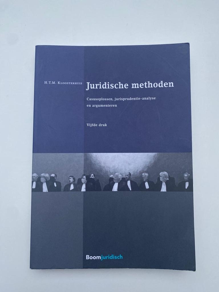 Boek ‘Juridische methoden’ (5e druk), Boeken, H.T.M. Kloosterhuis, Ophalen of Verzenden, Alpha, WO
