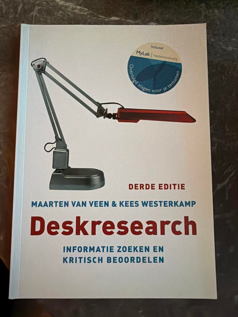 Deskresearch: Informatie zoeken en kritisch beoordelen, Ophalen of Verzenden, Gamma, Nieuw, HBO