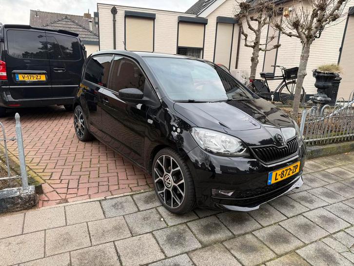Skoda Citigo 1.0 T 55KW 5D 2019 Zwart, Auto's, Skoda, Bedrijf, Citigo, Benzine, Hatchback, Handgeschakeld, Geïmporteerd, Zwart