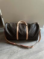 Louis Vuitton LV tas bag Keepall Bandoulière 55, 40 tot 60 cm, 20 tot 30 cm, Bruin, Verzenden