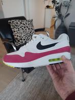 Nike Air Max 1 White Black Volt Rush Pink Mt 42, Nike air max, Overige kleuren, Ophalen of Verzenden, Sneakers of Gympen