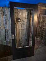 Hardhouten buitendeur. 94x210.5cm. Dubbelglas., Ophalen, Gebruikt, 80 tot 100 cm, Buitendeur