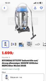 Hyundai Industriële Nat/Droog Stofzuiger 3000W 100L HEPA, Witgoed en Apparatuur, Stofzuigers, Stofzuiger, Nieuw, Ophalen of Verzenden