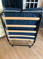 Opklapbed 90x200 met matras - Zo goed als nieuw, Ophalen, 90 cm, Eenpersoons, Zwart