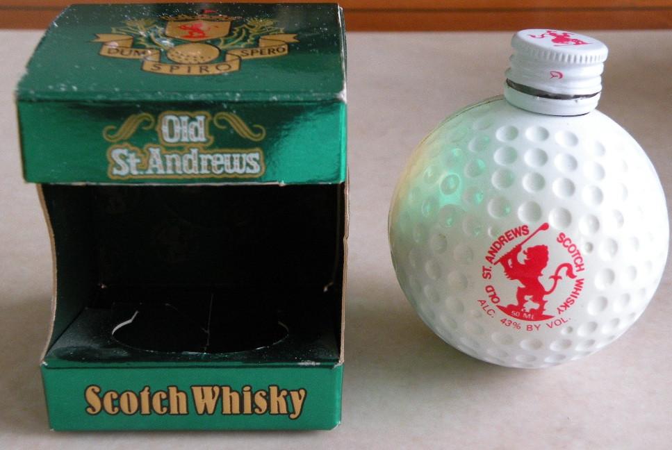 Golfbal / whiskyflesje met originele doos., Verzamelen, Ophalen of Verzenden, Zo goed als nieuw