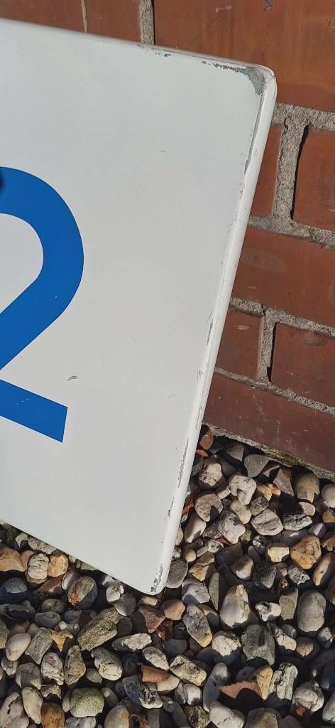 Xl groot vintage wandbord laadperron Dock 2, Reclamebord, Gebruikt, ., Ophalen of Verzenden