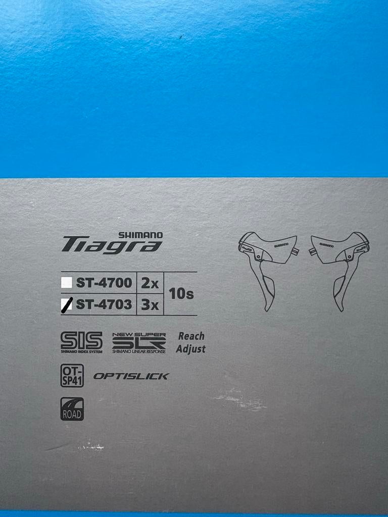 Shimano Tiagra ST-4703 shifters 3x10 speed, Gebruikt, Overige typen, Kunststof, Ophalen of Verzenden