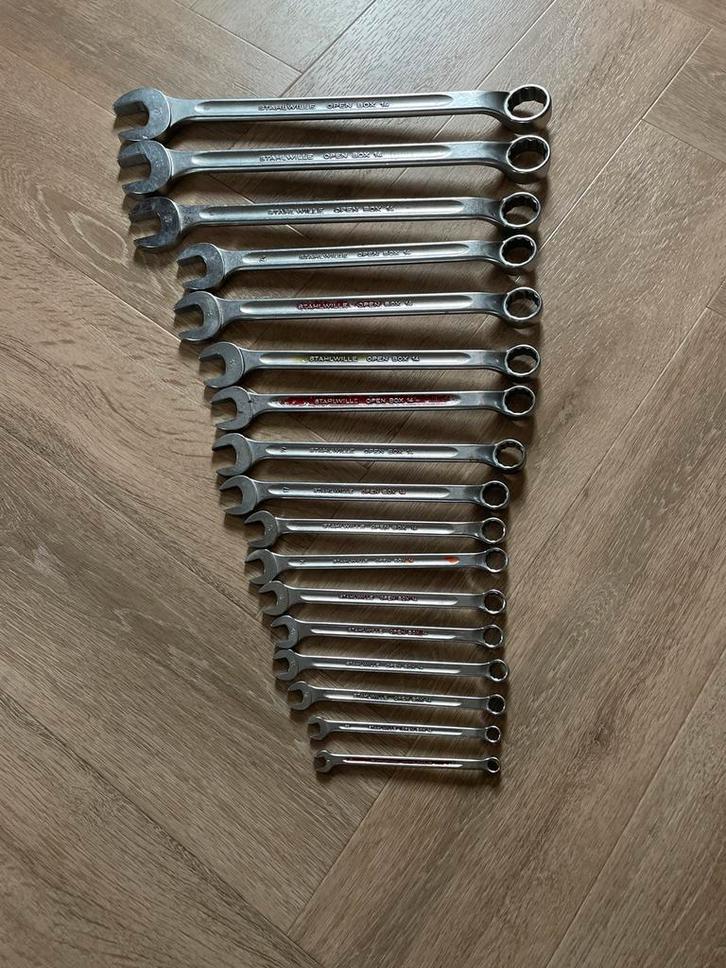 Stahlwille Open Box 14 lange Steeksleutels Set, Doe-het-zelf en Verbouw, Gereedschap | Handgereedschap, Gebruikt, Ophalen of Verzenden