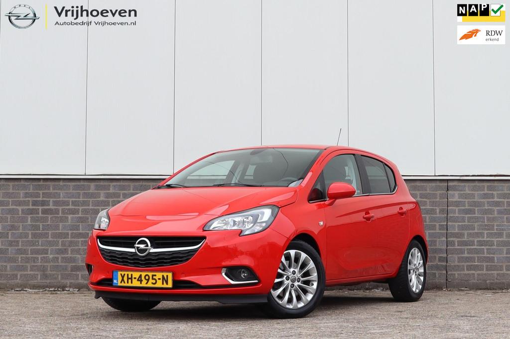 Opel Corsa 1.0 Turbo Online Edition Trekhaak 1e eig NL Auto, Voorwielaandrijving, Gebruikt, Leder en Stof, 49 €/maand