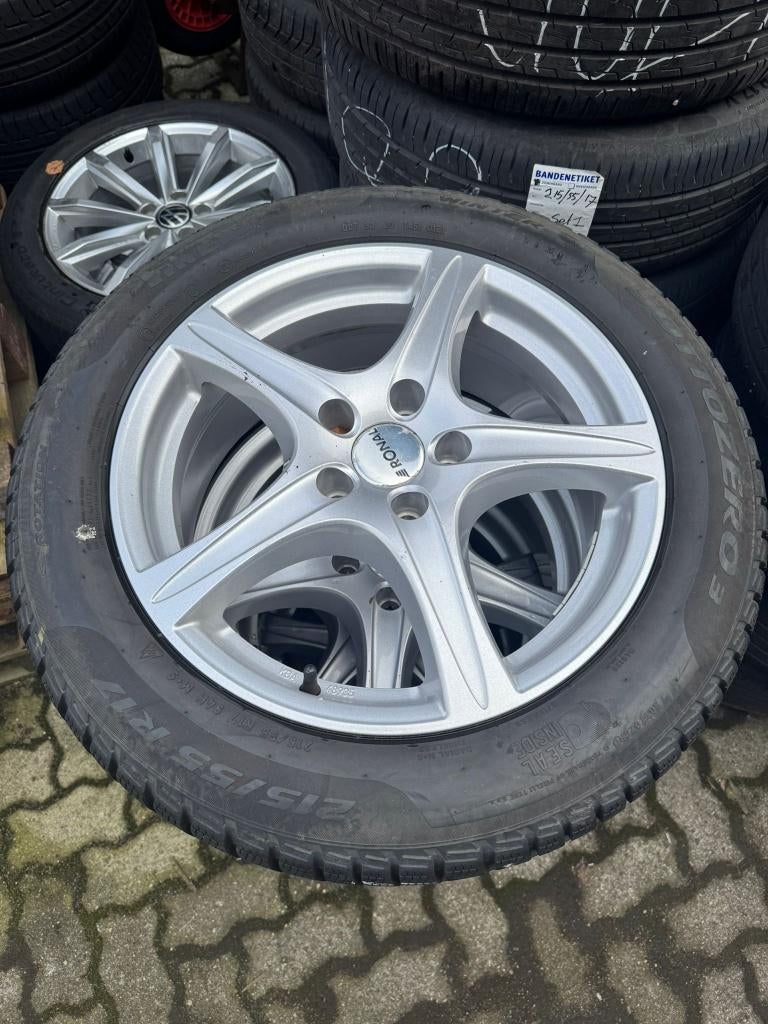 Volkswagen Passat winterset 17 inch, Ophalen, 215 mm, Banden en Velgen, 17 inch
