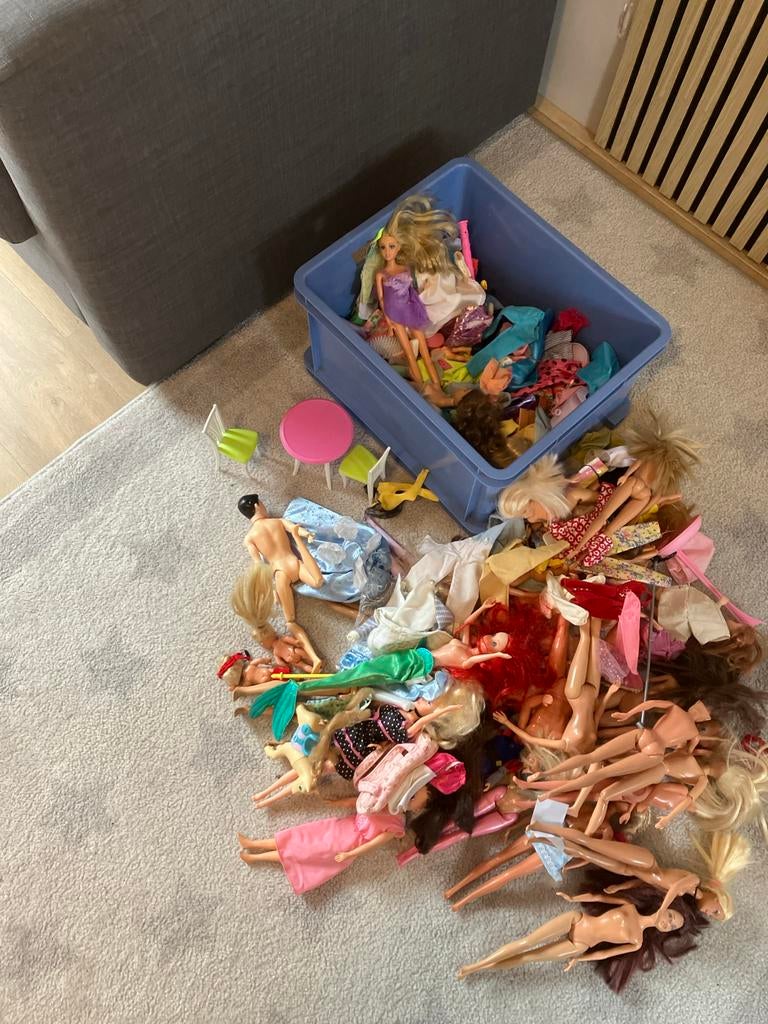 Barbie verzameling met accessoires, Ophalen, Gebruikt, Barbie