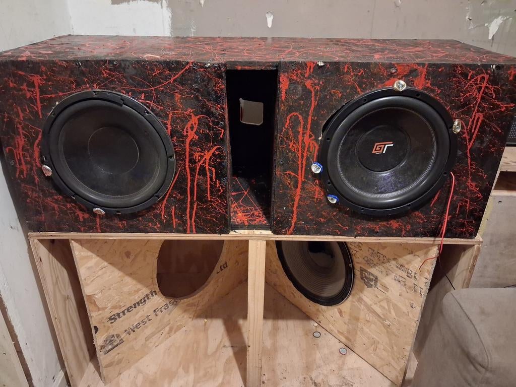Zelfbouw Subwoofer Behuizing met GT Subwoofers, Overige merken, Gebruikt, Subwoofer, Ophalen of Verzenden