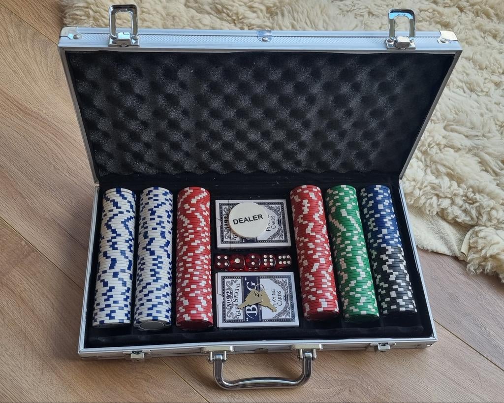 Pokerset compleet in koffer, Ophalen of Verzenden, Zo goed als nieuw