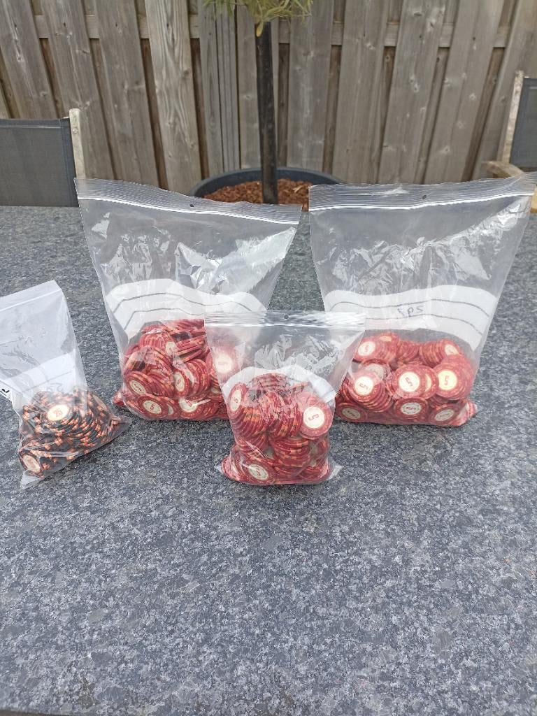 Poker fiches cartamundi, Hobby en Vrije tijd, Ophalen, Gebruikt