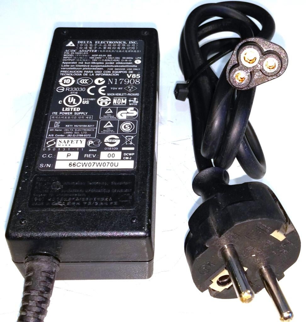 HP ADP-65JH BB 587303-001 19V 3.42A 65W Adapter 586992-001, Ophalen of Verzenden, Zo goed als nieuw, Hewlett Packard HP