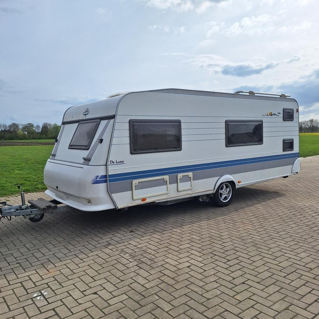 Hobby de Luxe 560 KMFE, Voortent+Luifel, Mover, Bovag 25, Rondzit, Hobby, Bedrijf, Schokbreker