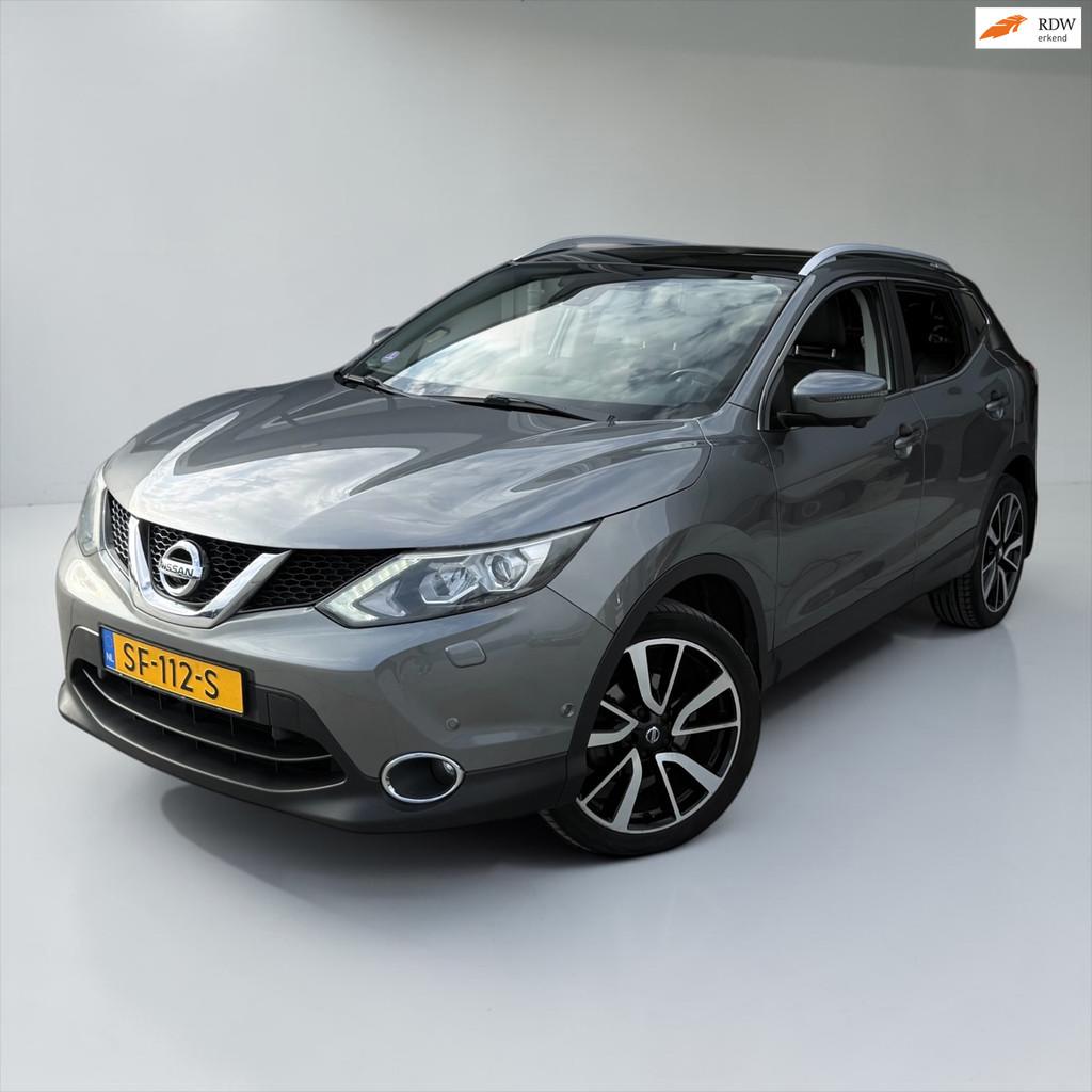 Nissan Qashqai 1.2 Tekna dode hoek Pano en APK, Auto's, Nissan, Voorwielaandrijving, Gebruikt, Euro 6, 4 cilinders