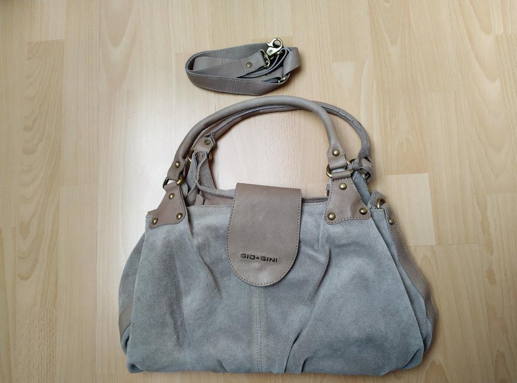 lederen tas van Gio-Gini, Ophalen of Verzenden, Zo goed als nieuw, Beige, Overige typen