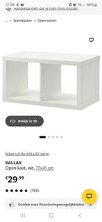 IKEA Kallax kast met 2 vakken, wit, gebruikt, Ophalen, Gebruikt