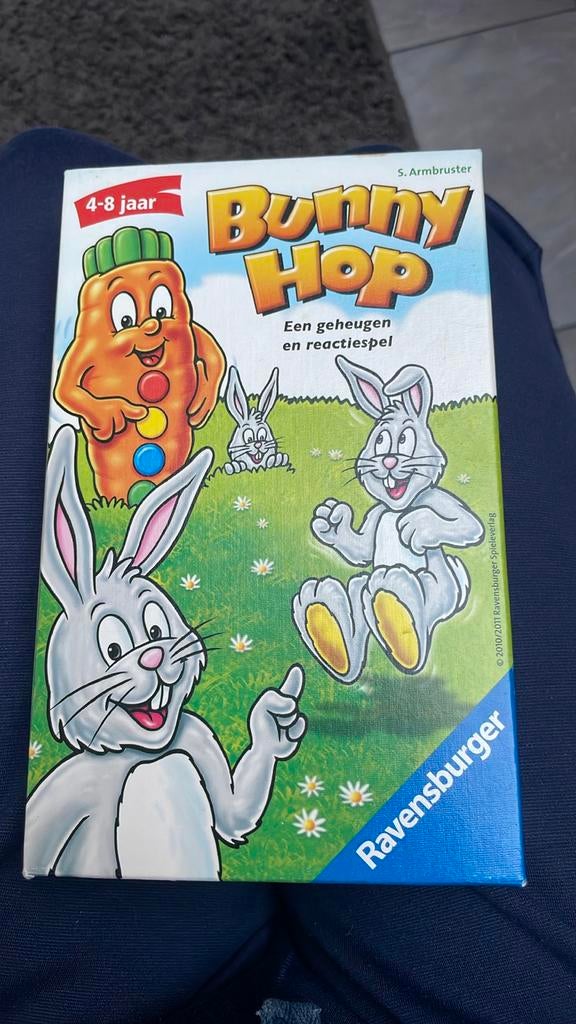 Bunny Hop: Geheugen- en Reactiespel van Ravensburger, Hobby en Vrije tijd, Gezelschapsspellen | Bordspellen, Gebruikt, Een of twee spelers