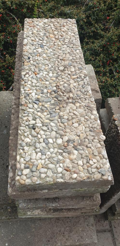 Grindtegels met fijne kiezels (niet grof) 60x40, Tuin en Terras, Tegels en Klinkers, Ophalen, Gebruikt, Beton, Terrastegels