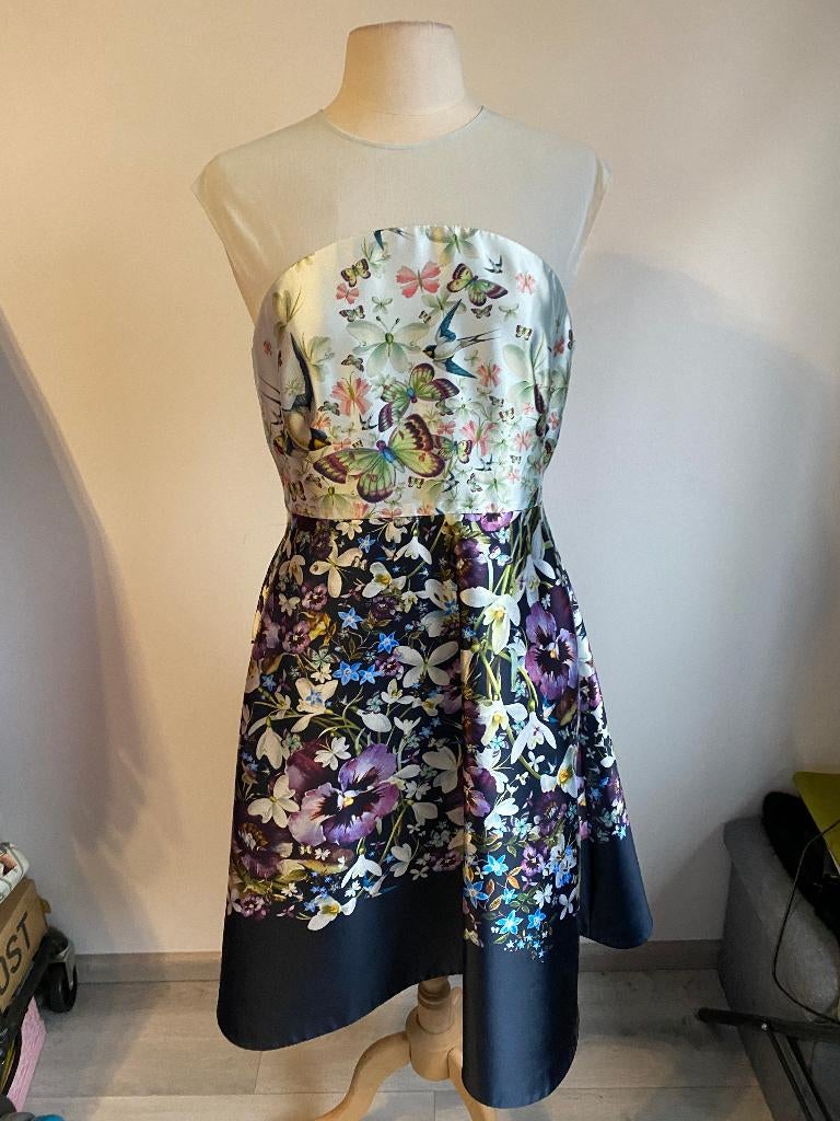 Ted Baker jurk met sjaal maat 3=38/40, Maat 38/40 (M), Ophalen of Verzenden, Zo goed als nieuw, Ted Baker