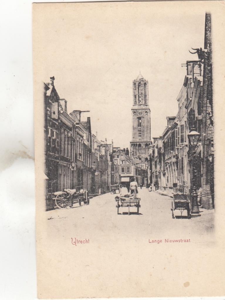 Utrecht - Lange Nieuwstraat, Verzamelen, Ansichtkaarten | Nederland, Verzenden, Voor 1920, Ongelopen, Utrecht