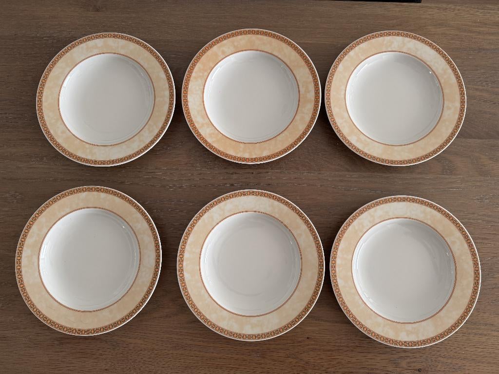 Soepborden 6 stuks - Mitterteich Bavaria Germany, Ophalen of Verzenden, Zo goed als nieuw, Bord(en), Overige stijlen