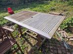 Teakhouten tuintafel met 7 tuinstoelen, Ophalen, Gebruikt, Rechthoekig, Teakhout