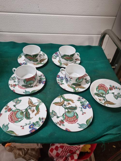 kop en schotels 4x oxford porcelai cpn frans, Ophalen of Verzenden