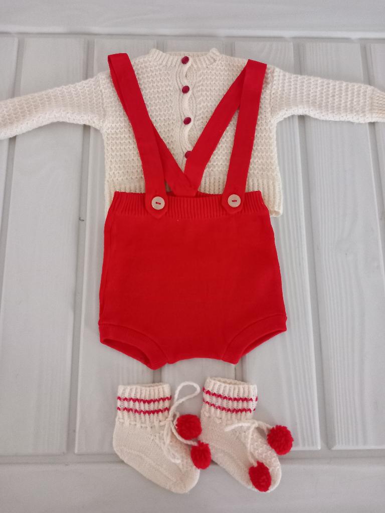 Vintage baby poppen kleertjes 6 delig jaren 50 NU € 16,50, Verzamelen, Poppen, Ophalen of Verzenden, Zo goed als nieuw, Kleertjes