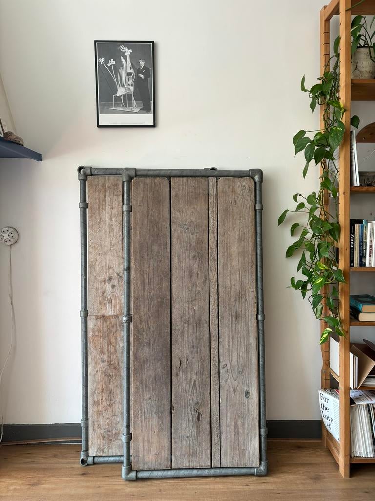 Steigerdelen steigerhout (salon)tafelblad, 50 tot 100 cm, Zo goed als nieuw, Rechthoekig, Ophalen