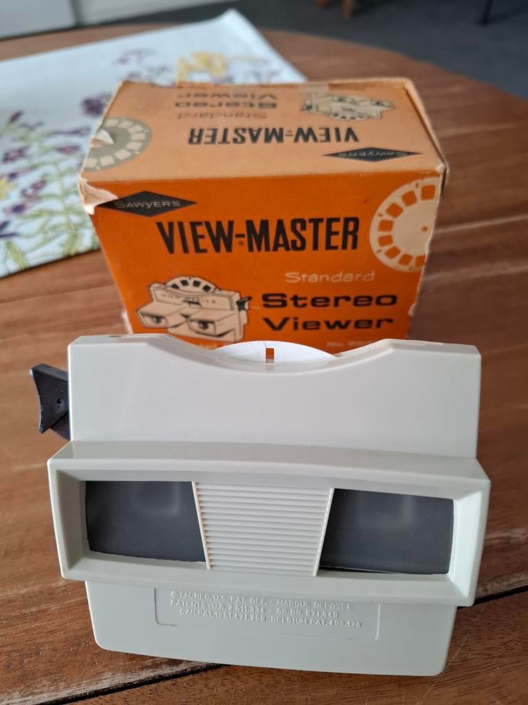 Vintage View-Master met 1 schijfje en originele doos, Ophalen of Verzenden, Gebruikt