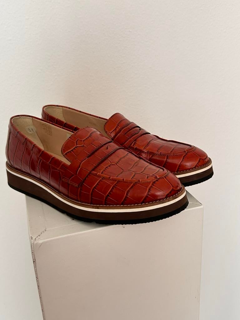 LK Bennett London leren loafers maat 38 - Hagelnieuw, Kleding | Dames, Schoenen, Ophalen of Verzenden, Zo goed als nieuw, Bruin