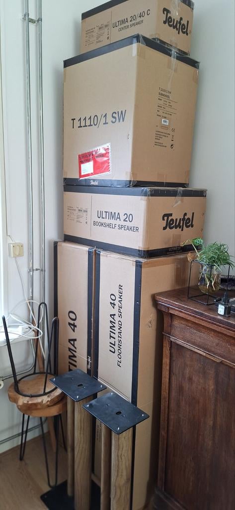 Teufel Ultima 40 Mk II 5.1 Surround Set - Bekabeld, Zo goed als nieuw, Complete surroundset, 120 watt of meer, Ophalen