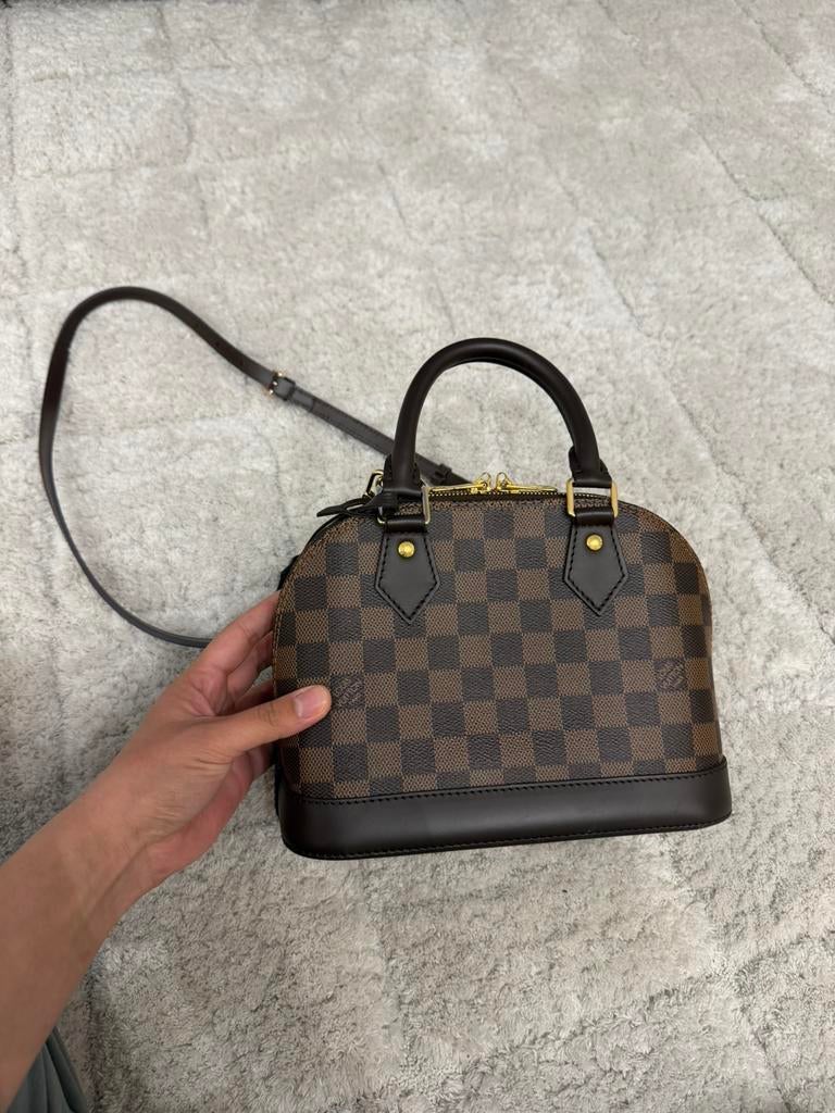 Louis Vuitton Alma BB bag tas, Ophalen, Zo goed als nieuw, Bruin, Handtas