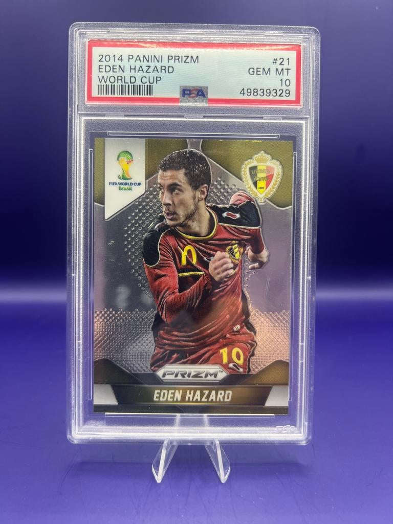 2014 Panini Prizm Eden Hazard World Cup PSA 10, Verzamelen, Ophalen of Verzenden, Zo goed als nieuw, Buitenlandse clubs, Spelerskaart